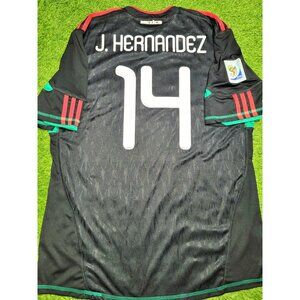 Chicharito Mexico 2010 WORLD CUP Away Black Soccer Jersey Shirt XL SKU# P41397